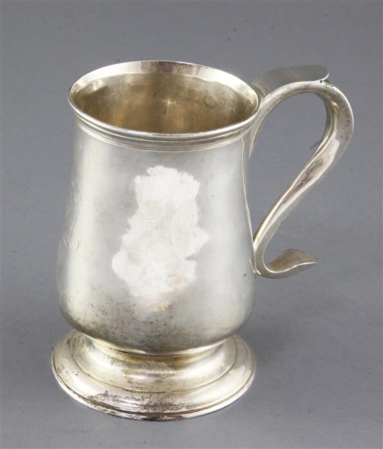 A George III provincial silver mug by John Langlands II, 10.5 oz.